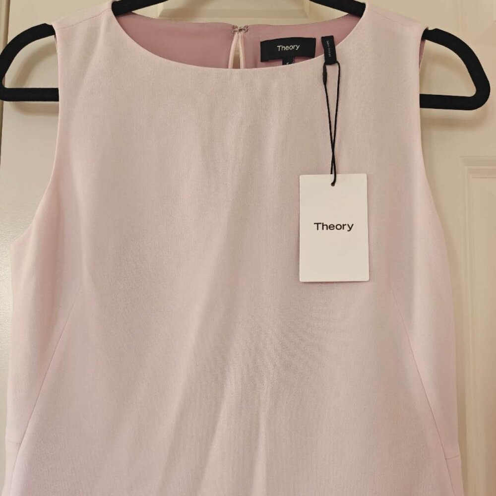 New Theory Betty 2B Edition Tailor Sheath Dress in bloom pink - Picture 5 of 5